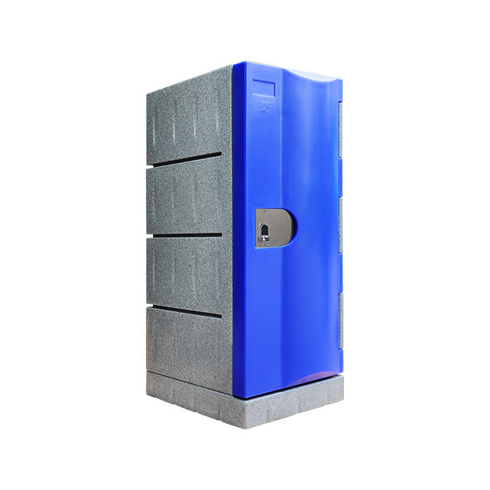 Steelco Heavy-Duty Water Resistant Locker Gen 1 Half Height - 910H x 388W x 520D Blue Keylock