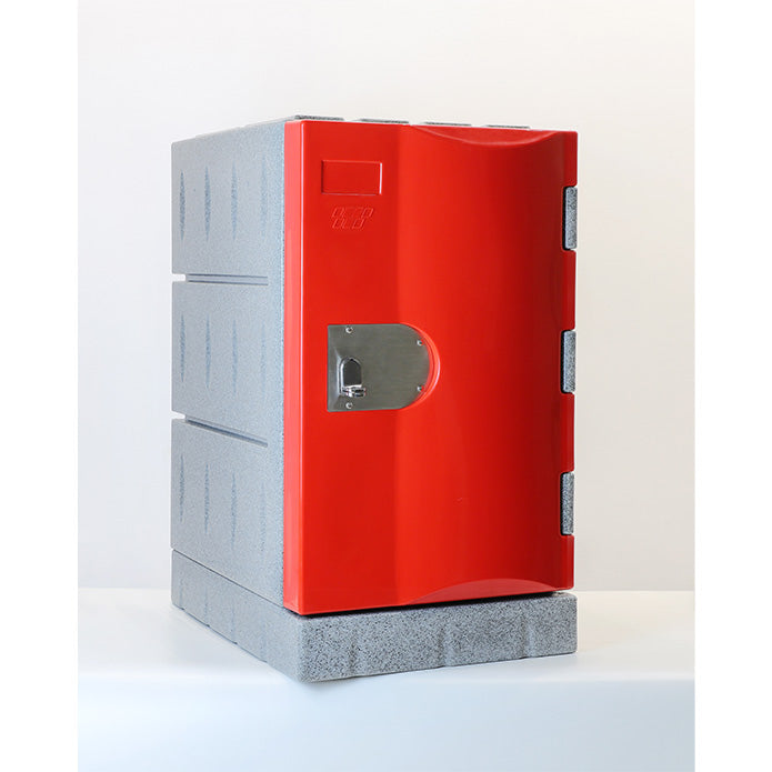 Steelco Heavy-Duty Water Resistant Locker Gen 1 Third Height - 610H x 388W x 520D Red Keylock