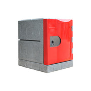 Steelco Heavy-Duty Water Resistant Locker Gen 1 Quarter Height - 460H x 388W x 520D Red Keylock