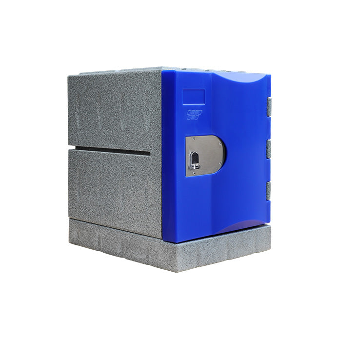 Steelco Heavy-Duty Water Resistant Locker Gen 1 Quarter Height - 460H x 388W x 520D Blue Keylock