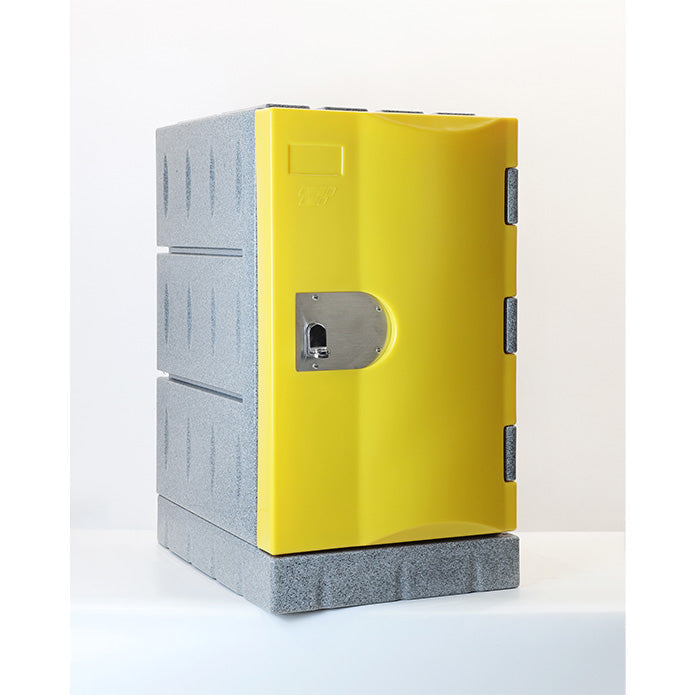 Steelco Heavy-Duty Water Resistant Locker Gen 1 Third Height - 610H x 388W x 520D Yellow Keylock