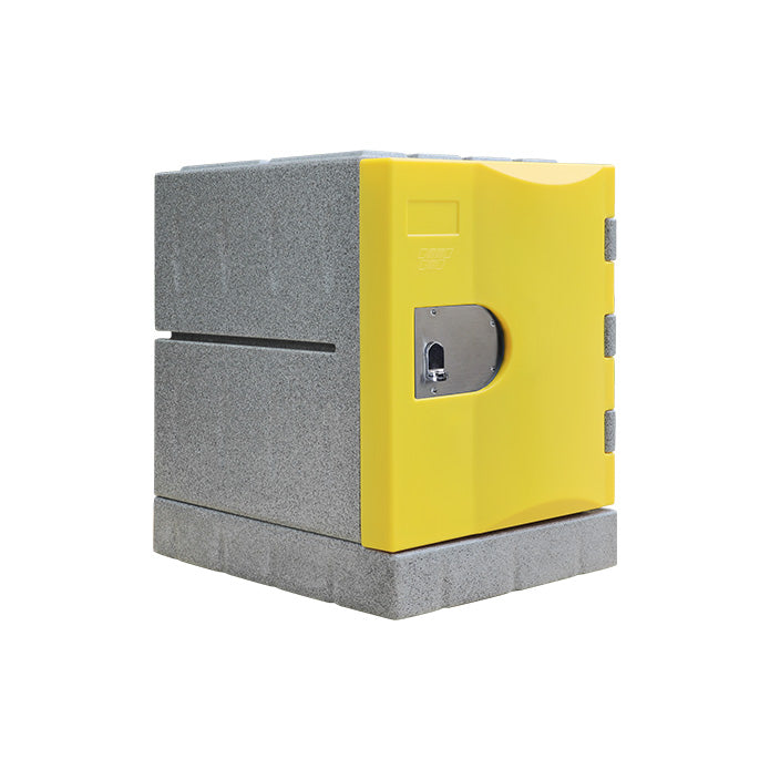 Steelco Heavy-Duty Water Resistant Locker Gen 1 Quarter Height - 460H x 388W x 520D Yellow Keylock