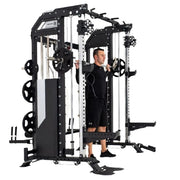 Rapid Motion - Commercial Smith Machine Power Rack And Functional Trainer 3 In 1