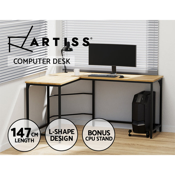 Artiss Corner Computer Desk L-Shape CPU Stand