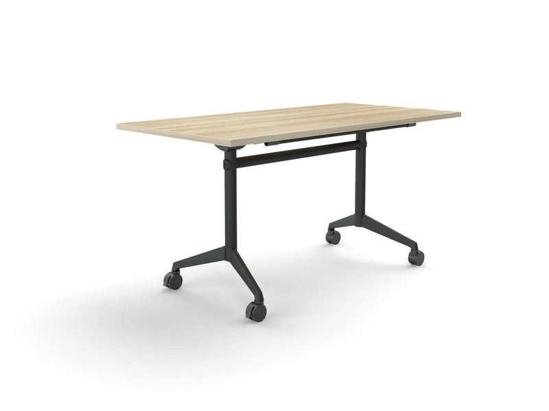 Modulus Flip Table All Black Natural Oak