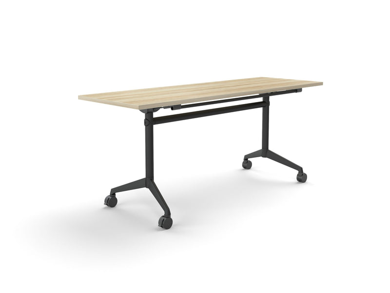 Modulus Flip Table All Black 1800mmX600mm Natural Oak