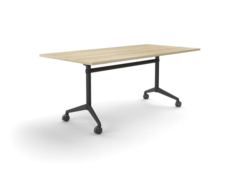 Modulus Flip Table All Black 2100mmX900mm Natural Oak