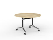 Modulus Flip Table 1200mm Round Black Natural Oak