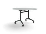 Modulus Flip Table All Black 1200mm Round White