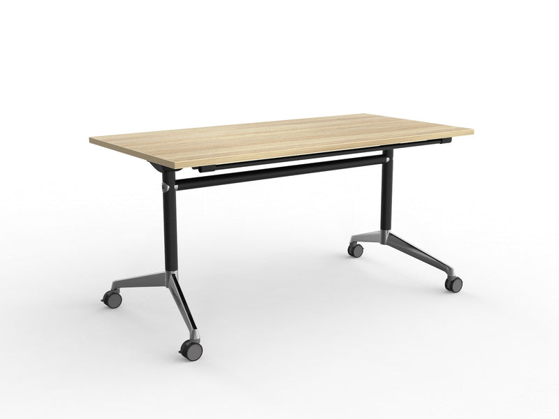 Modulus Flip Table Black Natural Oak