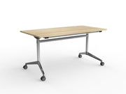 Modulus Flip Table White Natural Oak