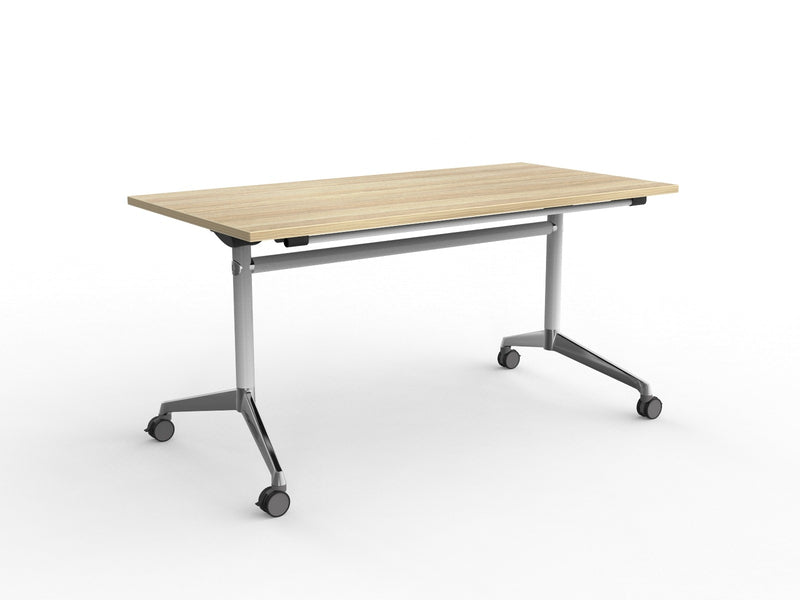 Modulus Flip Table White Natural Oak