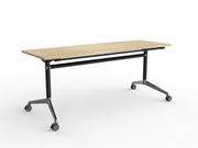 Modulus Flip Table 1800mmX600mm Black Natural Oak