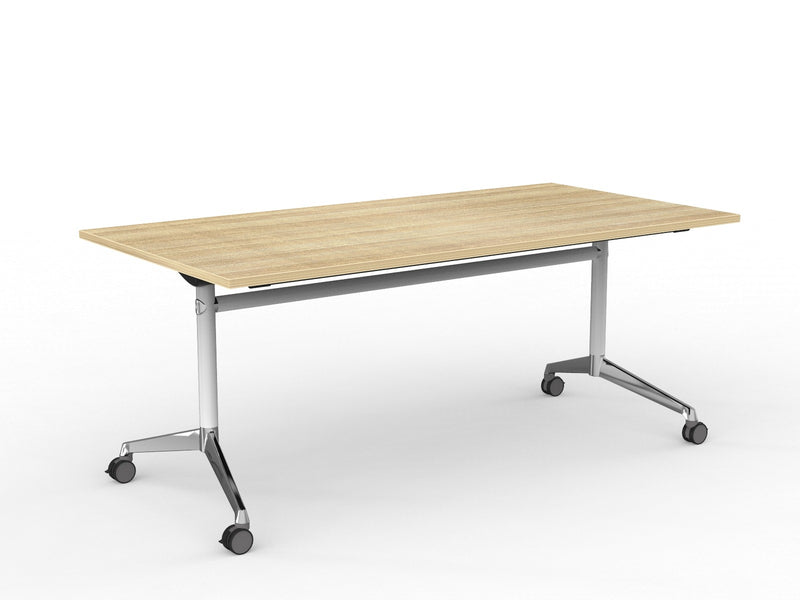 Modulus Flip Table 1800mmX900mm White Natural Oak