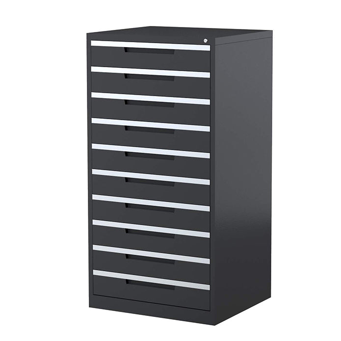 Steelco Drawer Multimedia Cabinet 10 Drawers Graphite Ripple
