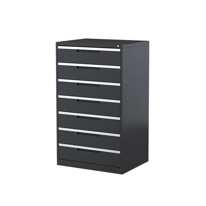 Steelco Drawer Multimedia Cabinet 7 Drawers Graphite Ripple