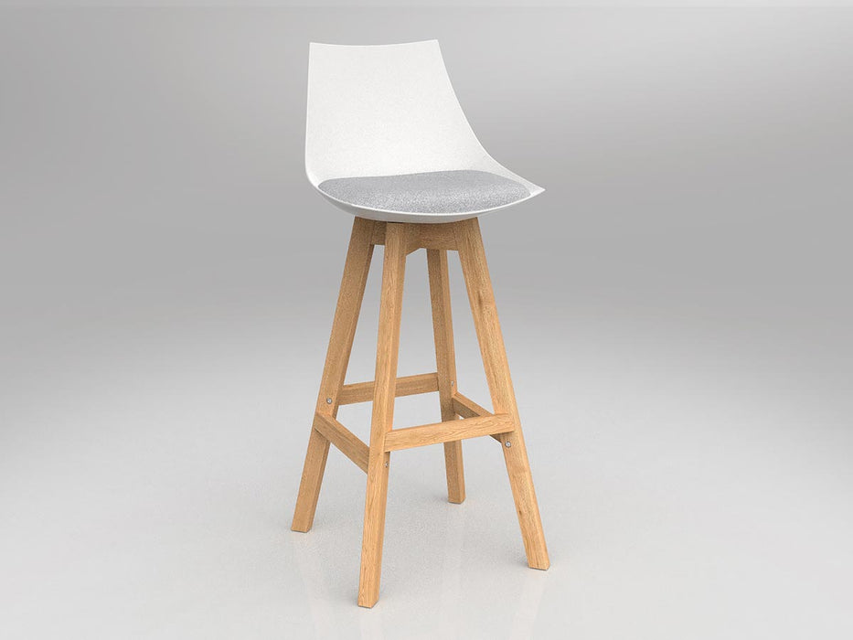 Luna Barstool with Oak Base