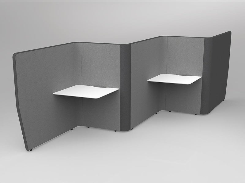 Motion Wave Work Pods 4 Work Pods Lecquered White
