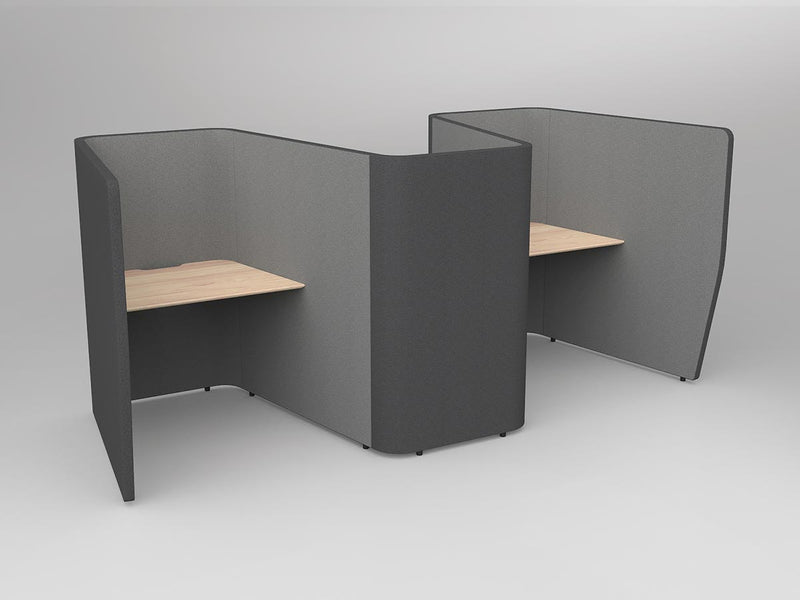 Motion Zip Work Pods Solid Beech 3 Work Pods