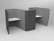 Motion Zip Work Pods Lecquered White 3 Work Pods