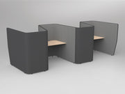 Motion Zip Work Pods Solid Beech 4 Work Pods