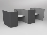 Motion Zip Work Pods Lecquered White 4 Work Pods