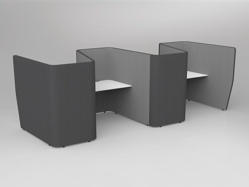 Motion Zip Work Pods Lecquered White 4 Work Pods