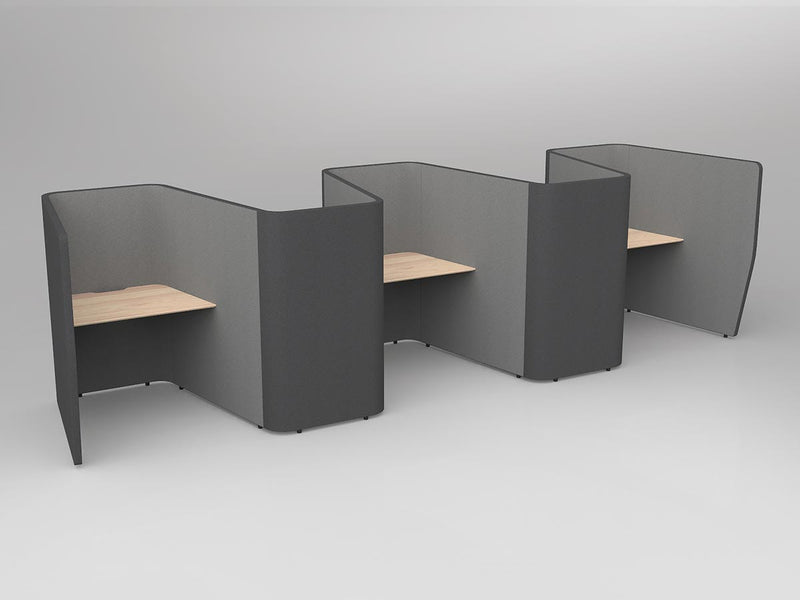 Motion Zip Work Pods Solid Beech 5 Work Pods