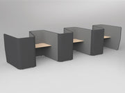 Motion Zip Work Pods Solid Beech 6 Work Pods