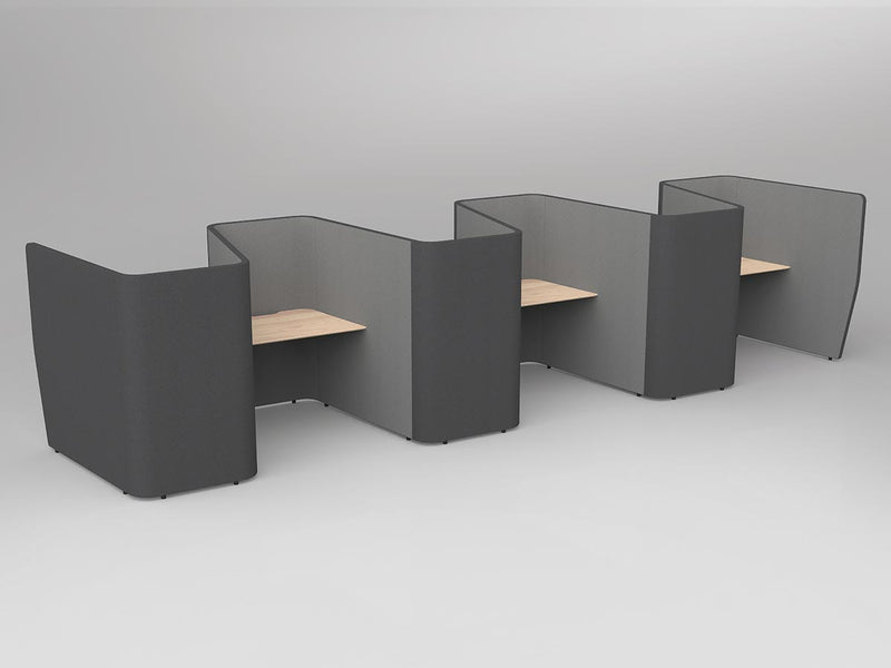 Motion Zip Work Pods Solid Beech 6 Work Pods