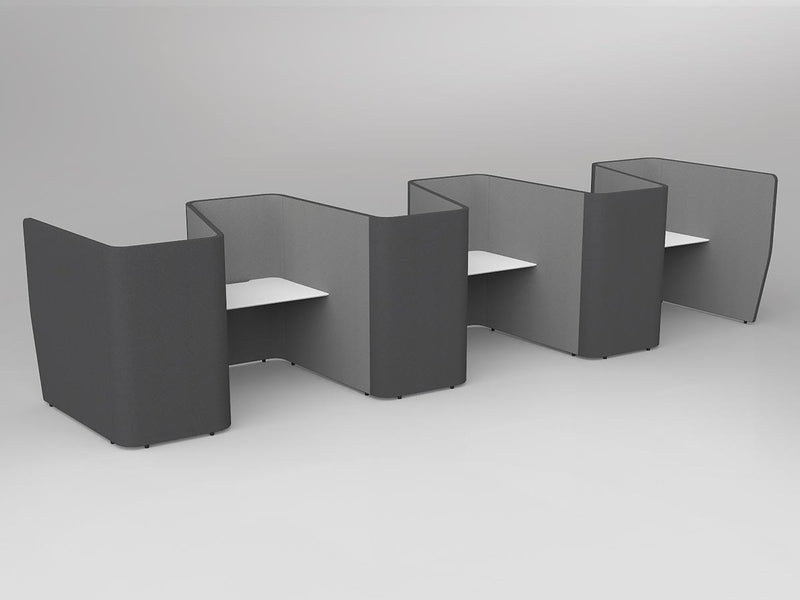 Motion Zip Work Pods Lecquered White 6 Work Pods