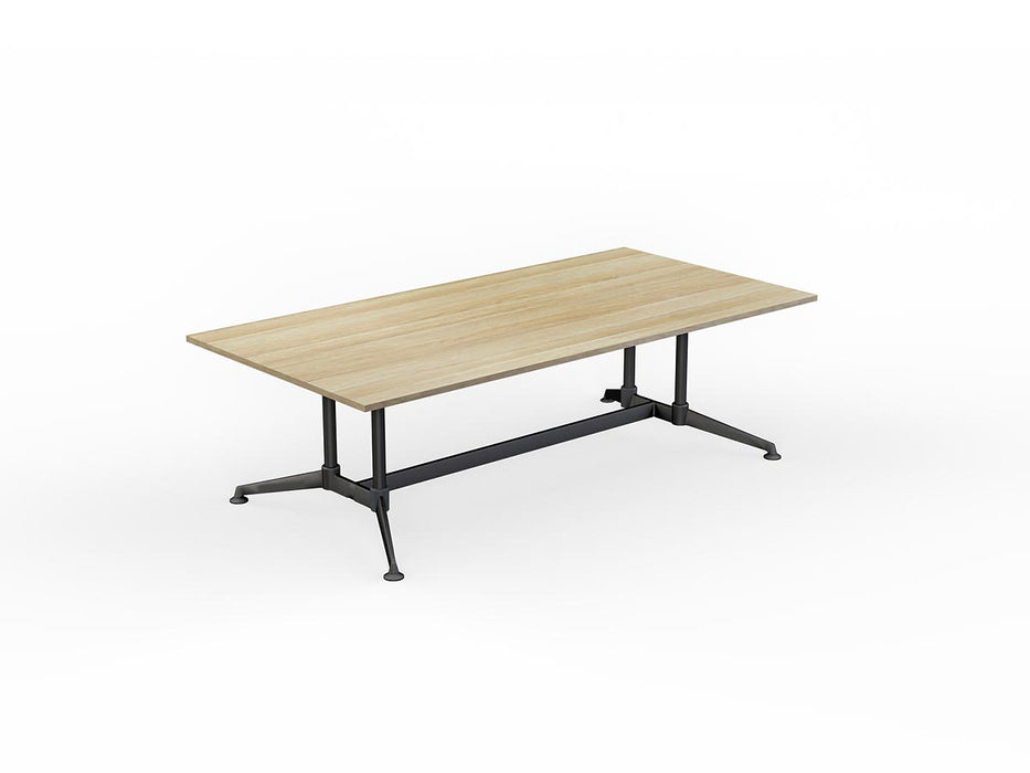 Modulus All Black Twin Post Collar leg Meeting Table