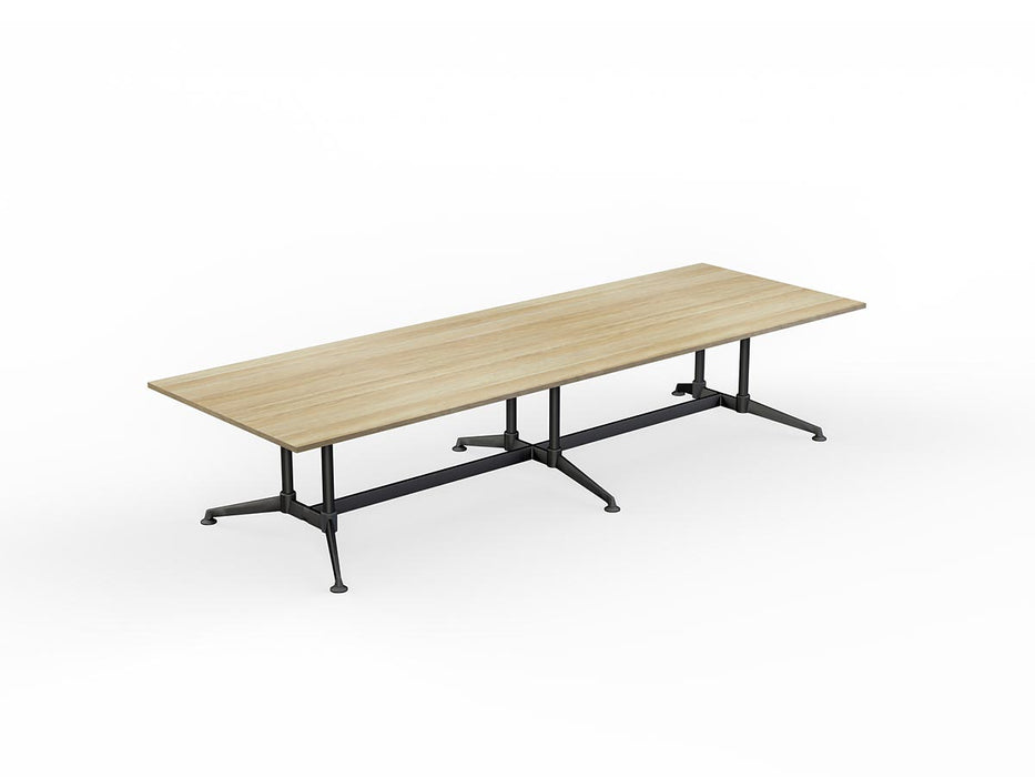 Modulus All Black Twin Post Collar leg Meeting Table