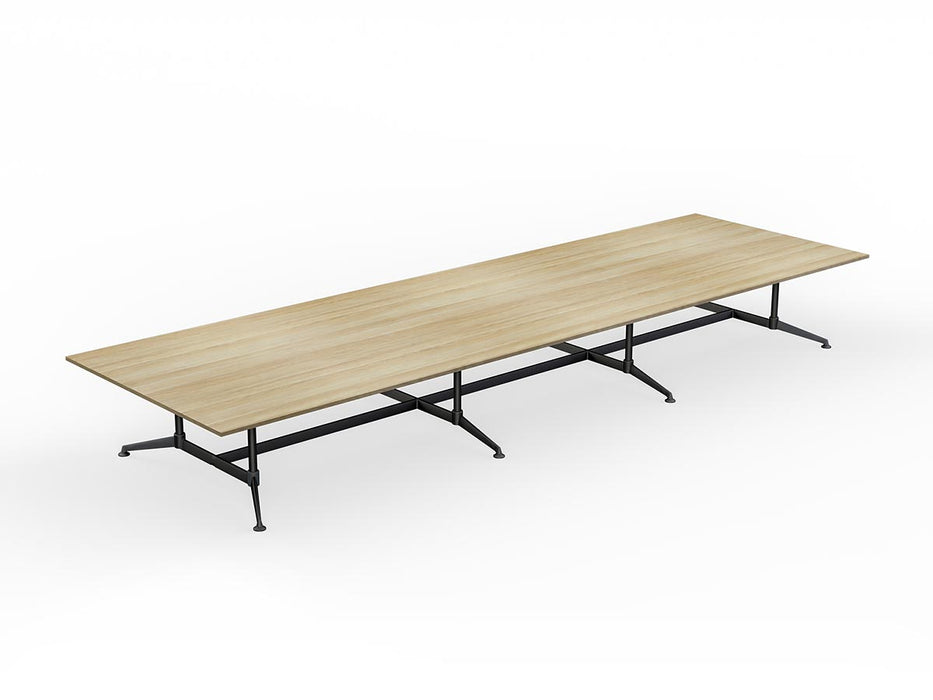 Modulus All Black Twin Post Collar leg Meeting Table