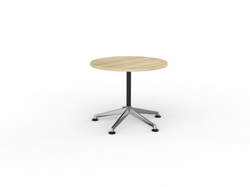 Modulus Fixed Leg round Meeting Table 900mm Round Natural Oak