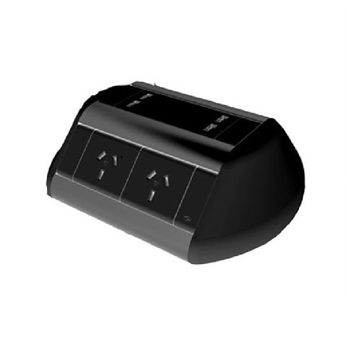 CMS Odyssey Charging Stations Black 4 x GPO + 2USBA + 2USBC