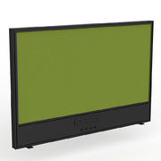 Studio Screen with Ducting for Agile Shared Desk Black Powdercoat Splice Green