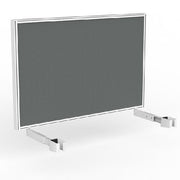 Studio Screen for Agile Individual Desk White Powdercoat Breathe Alloy Grey