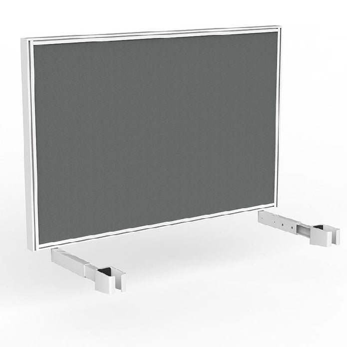 Studio Screen for Agile Individual Desk White Powdercoat Breathe Alloy Grey