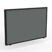 Studio Screen for Agile Shared Desk Black Powdercoat Breathe Alloy Grey