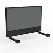 Studio Screen with Ducting for Agile Individual Desk Black Powdercoat Breathe Alloy Grey