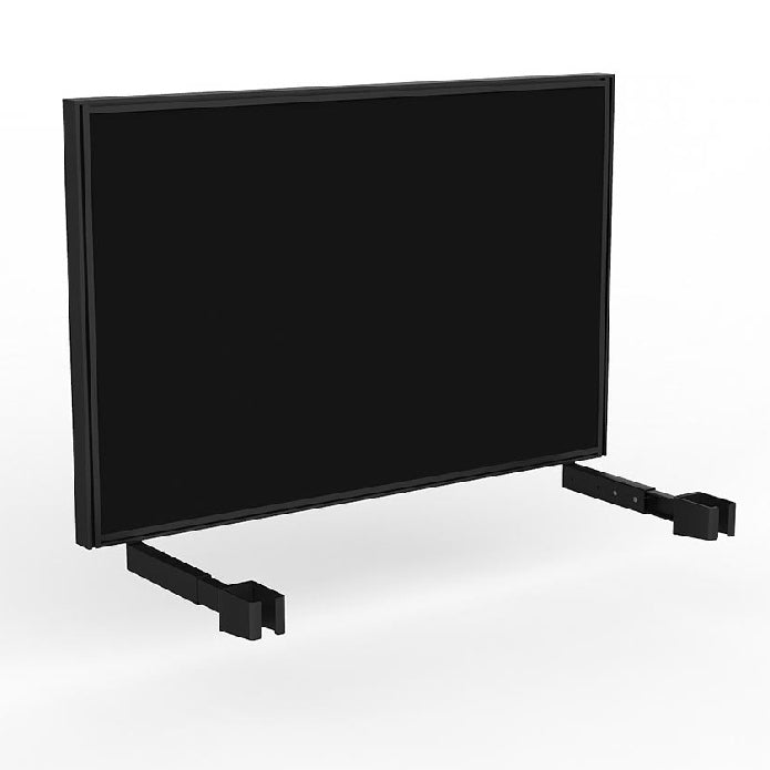 Studio Screen for Agile Individual Desk with Black Powdercoat Frame Black Powdercoat Splice Black