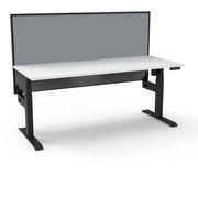 Rapidline Boost Light Single Sided Workstation Natural White Black Satin