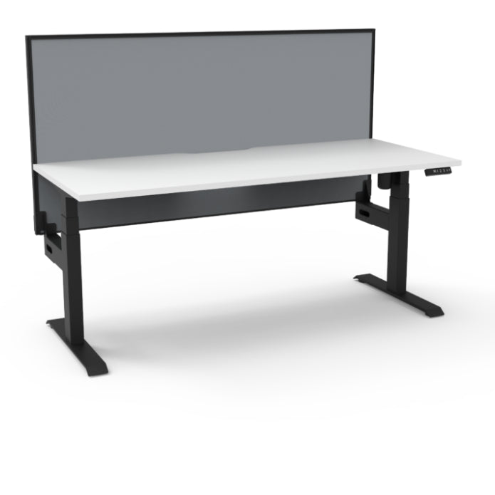 Rapidline Boost Light Single Sided Workstation Natural White Black Satin
