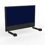 Studio Screen with Ducting for Agile Individual Desk Black Powdercoat Breathe Navy