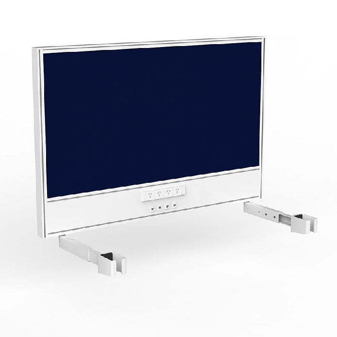 Studio Screen with Ducting for Agile Individual Desk Breathe Navy