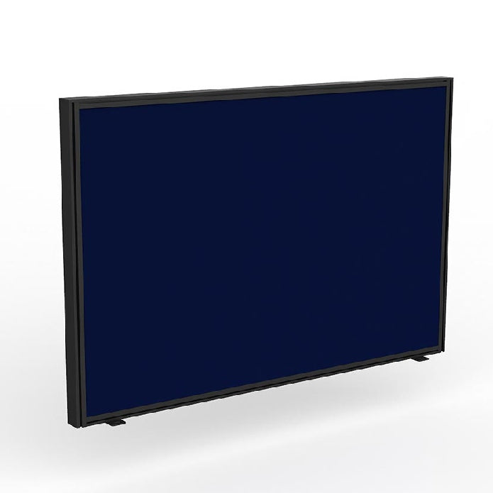 Studio Screen for Agile Shared Desk Black Powdercoat Breathe Navy
