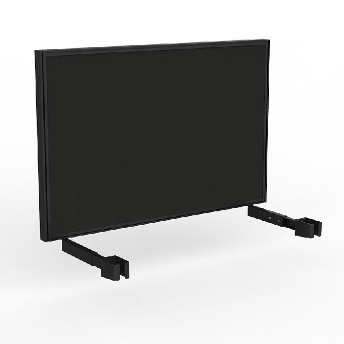 Studio Screen for Agile Individual Desk with Black Powdercoat Frame Black Powdercoat Breathe Black