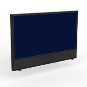 Studio Screen with Ducting for Agile Shared Desk Black Powdercoat Breathe Navy