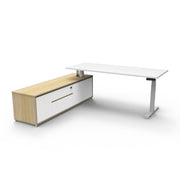 Boost Executive Desk White P C Left Hand Side Cabinet without Modesty Panel
